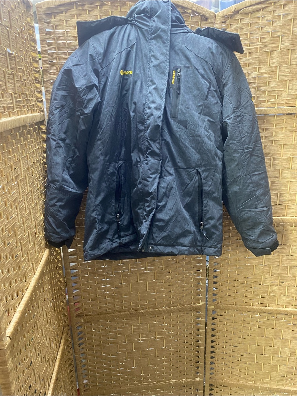 Gemyse Men's Black Insulated Winter Jacket